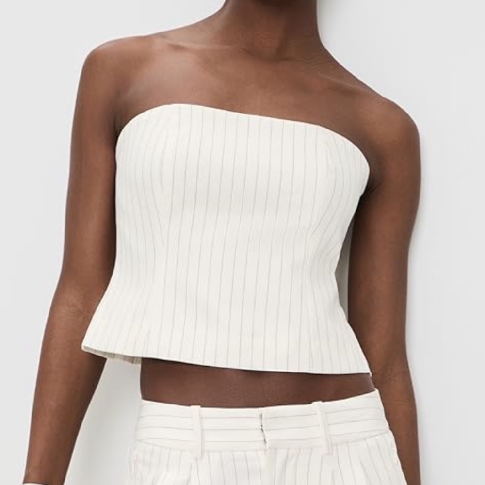 Good American Essential Suiting Strapless Top